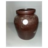 Brown crock jar