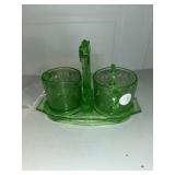 Depression, cream, and sugar with decorative