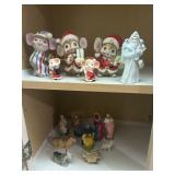 Christmas decorationï¿½s:  Nativity, Mice, Santa,