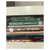 Various books: art, Indian, hooked rugs, Life