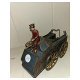 Cast-iron horseless carriage with driver