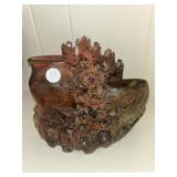 Vintage Chinese, soapstone, vase, hand carved