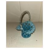 1948 Fenton coin dot glass basket