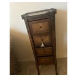 Four drawer lingerie cabinet and Toshiba VHS