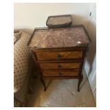 Three drawer cabinet with locking drawers