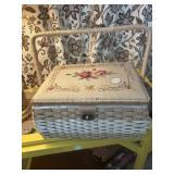 Sewing basket full of supplies