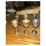 Tacheng sterling silver cups with a Chinese dragon