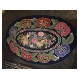 Colorful oval rug