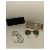 2 pair of round glasses