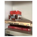 Various games: Monopoly, Chinese checkers, Tripoly