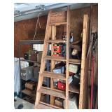 Wooden 8 foot ladder