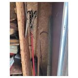 Limb trimmer, spade, gutter, guards, Shepherd hook