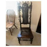 English cane bottom side chair