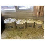 Pfaltzgraft 4 piece canister set (Lid Damaged)