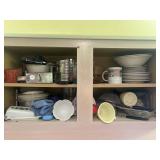 Cabinet full of kitchen items