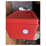 Plastic toolbox, scraping and cleaning tools