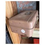 Metal box with solder material