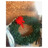 Large Christmas wreath with lights