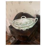 Two Johnson Bros. Gravy Dishes (one w/ broke lid)