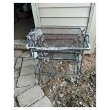 Three Metal stacking patio tables