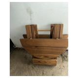 Wooden folding round Camp table