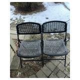 Two folding chairs