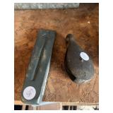 Wood splitter wedge, metal pulley