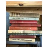 Paint supplies, weather strip, Books:  finance,