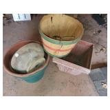 Potting boxes and basket