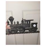 Cast aluminum train engine for wall mounting