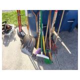 Misc rakes, shovels, hand tools
