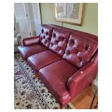 Red leather couch