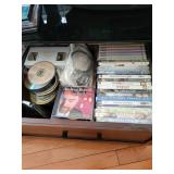 Numerous DVDs and CDs