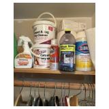 Lots of carpet, cleaning supplies, paper towel,