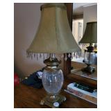 Crackle glass dresser lamp