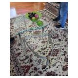 Glass dual coffee table