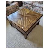Oak coffee table double drop leaf