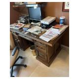 Nice large office desk and chair - Note, no