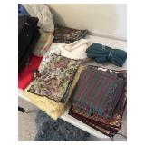 Table cloths, place mats, napkins, pillows, r