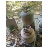 Two propane tanks