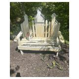 Garden Bench and wood bird house