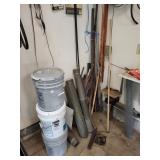 Pile of miscellaneous items in corner