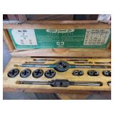 Greenfield tap and dice set in original wooden box