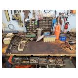 Large workbench and contents in drawers