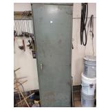 Large metal cabinet & contents
