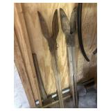 Post hole diggers, limb saw, hand saw, Maddox,