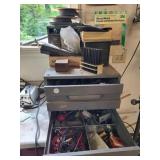 Pence parts cabinet, but & bolt cabinet full,