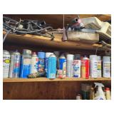Shelf full spray paint
