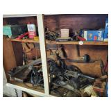 Draw knife, drills, hand drills, bits, soldering