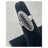 Lab created sapphire Sterling ring